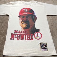 Mitchell & Ness Mark McGwire St Louis Cardinals Shirt Mens Medium Cream MLB Tee