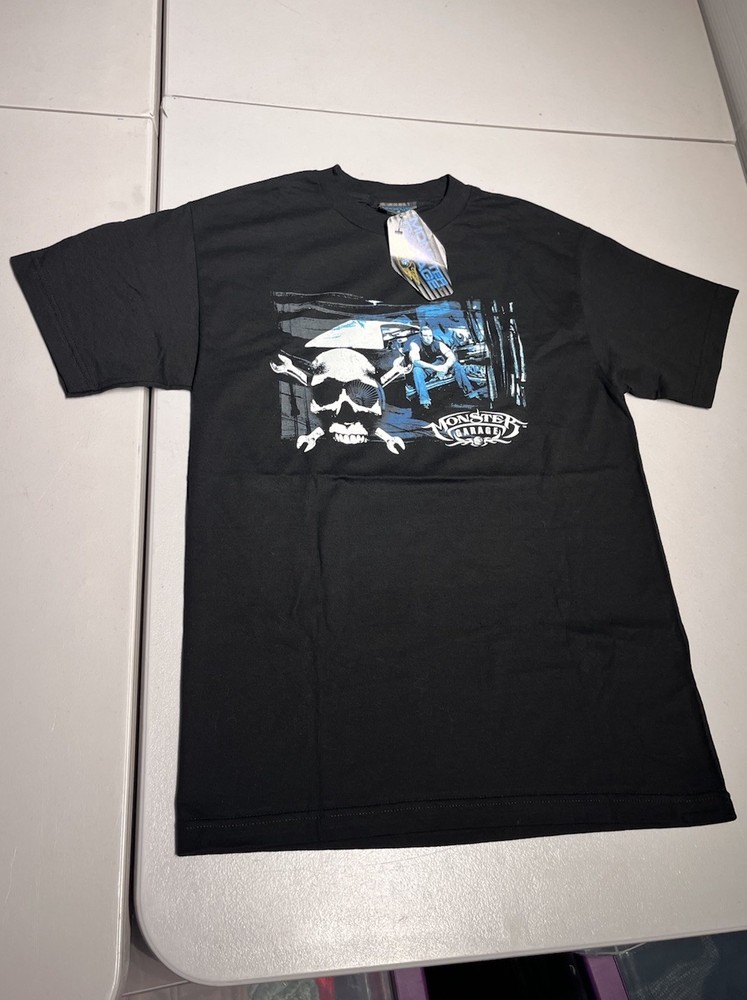 MONSTER GARAGE SHIRT MEN’S MEDIUM BLACK JESSE JAMES DISCOVERY CHANNEL T TEE 2003