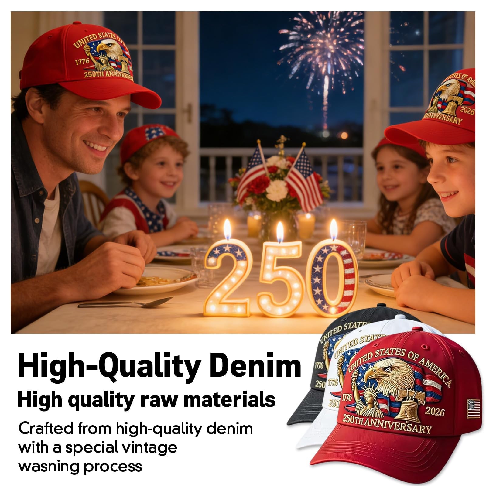 250th Anniversary USA Hat Adjustable United States 250th Anniversary Hat Ret... gallery