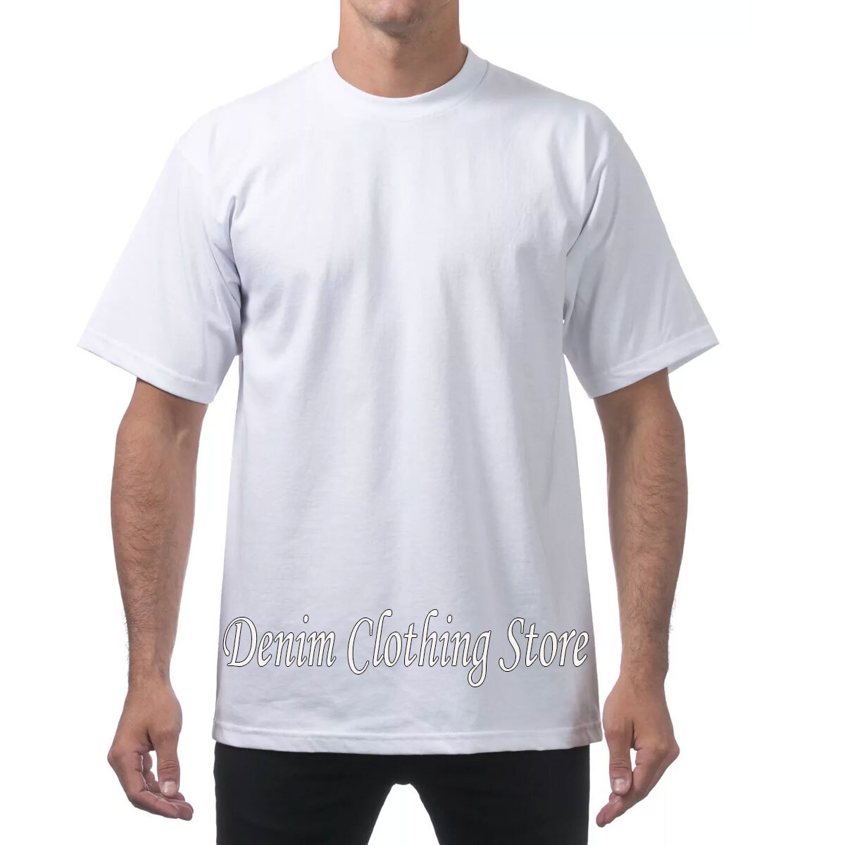 6 PACK PROCLUB PRO CLUB MENS HEAVYWEIGHT WHITE SHORT SLEEVE T SHIRTS COTTON TEE gallery