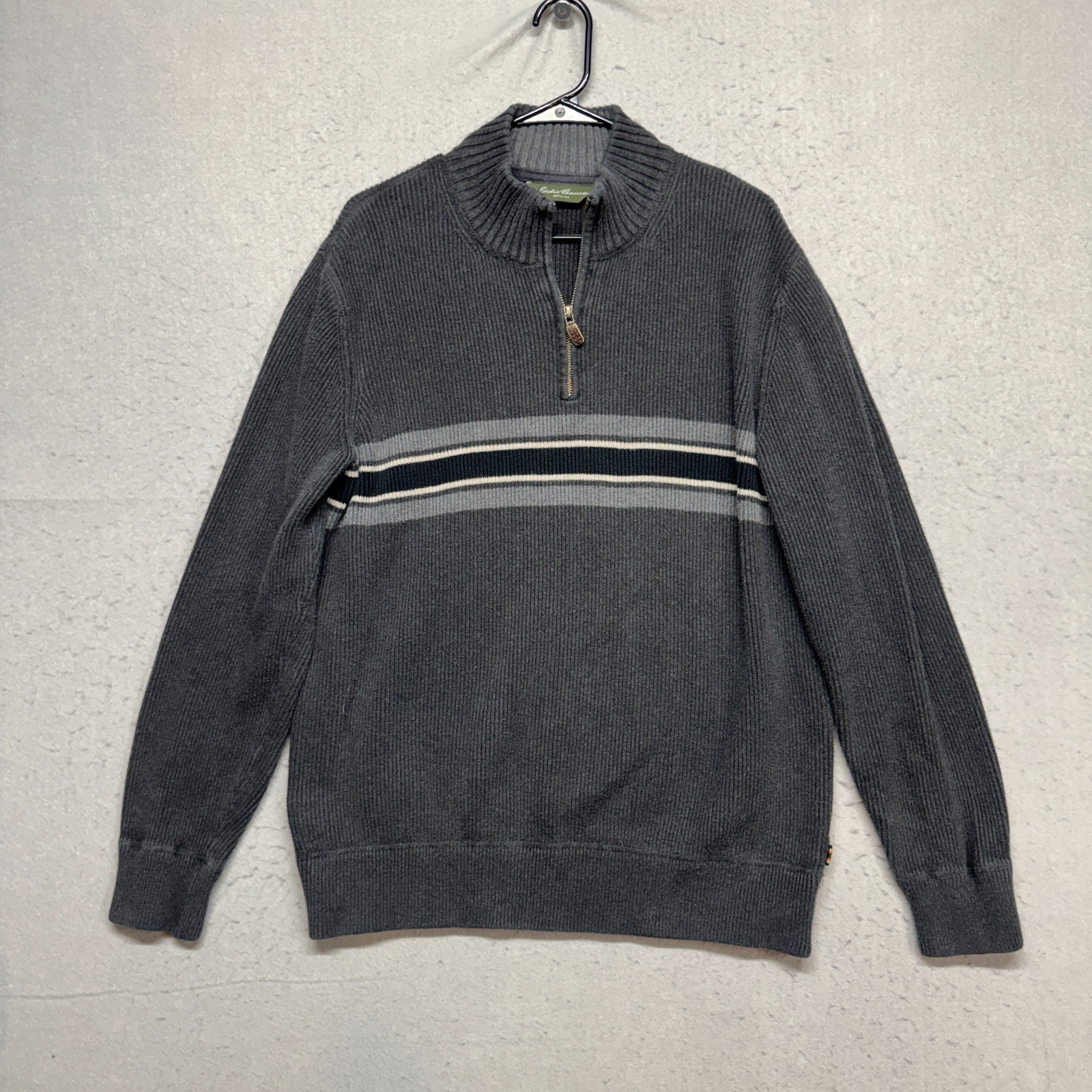 EDDIE BAUER Half-Zip Knit Sweater (Thick) LT Cotton Grey 14003877