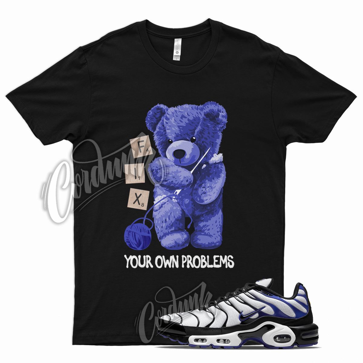 Black FIX T Shirt for N Air Max Plus Persian Violet White Purple Grape