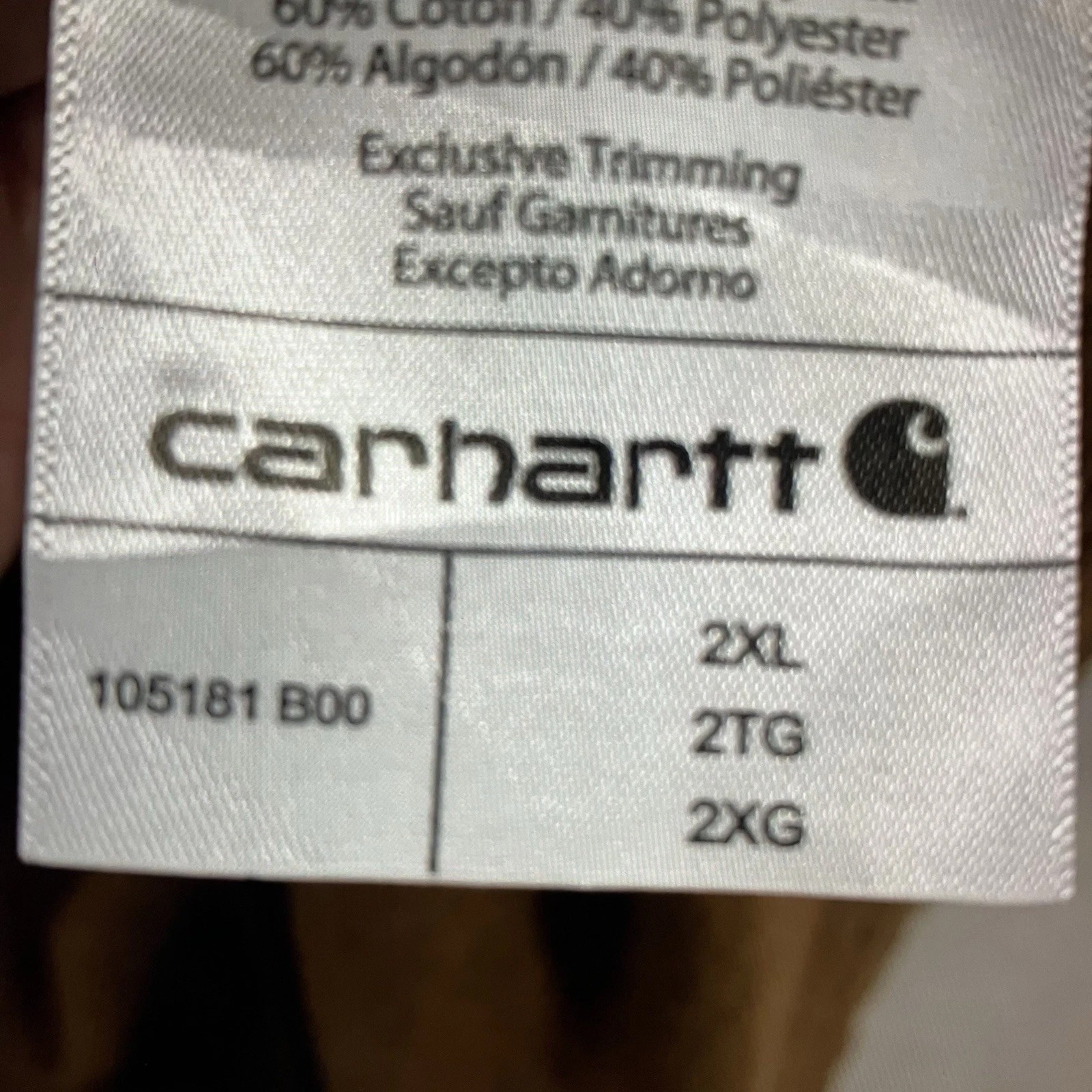 Carhartt Short Sleeve T-Shirt 2XL Relaxed Fit Pocket 100% Cotton Blend Graphic gallery