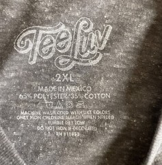 Mountain Dew Men’s Short Sleeve Gray Tee Luv T-shirt Mens Size 2XL