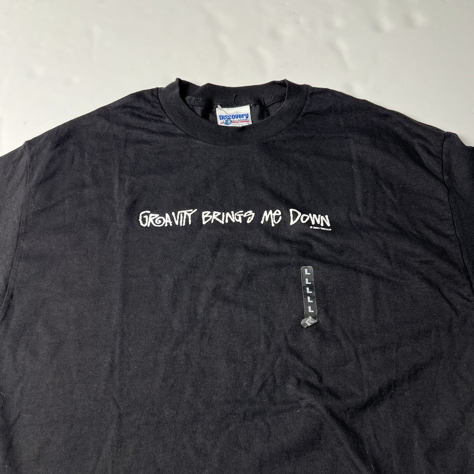 Vintage 2001 Trevco Gravity Brings Me Down Discovery Channel T-Shirt Large gallery