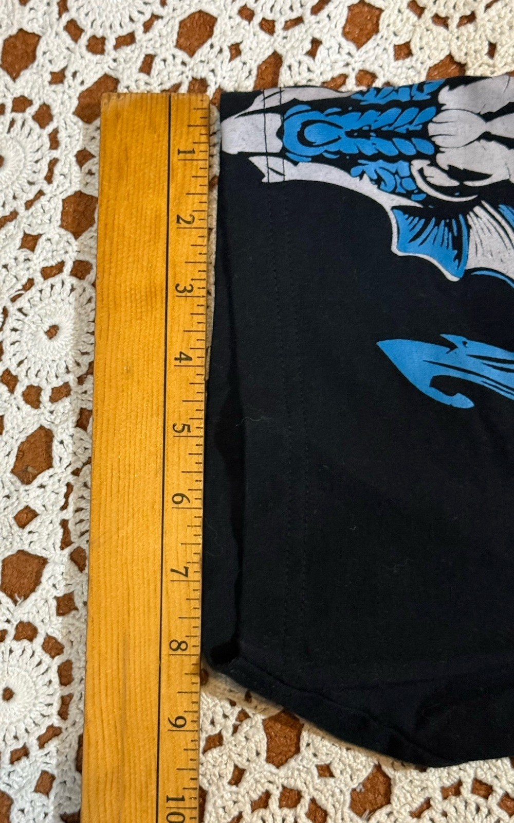 Vintage Y2K Raw Blue Grunge AOP Dragon Sword Gothic Goth Cyber Emo Punk Shirt gallery