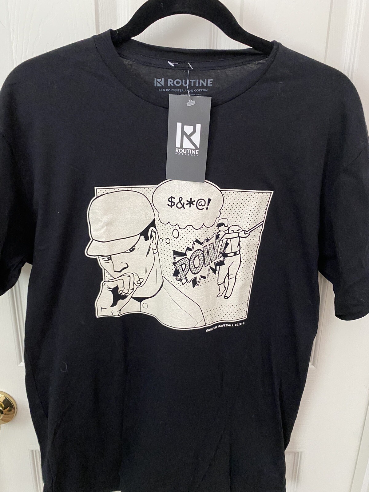 routine baseball New t Shirt Size m