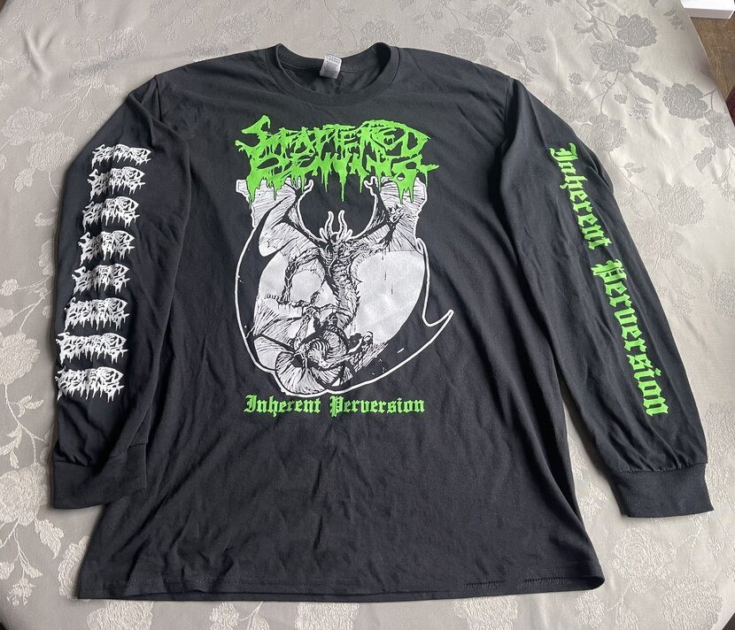 Vtg Inherent Perversion Scattered Remnants Band S to 5XL Longsleeve Shirt CM190