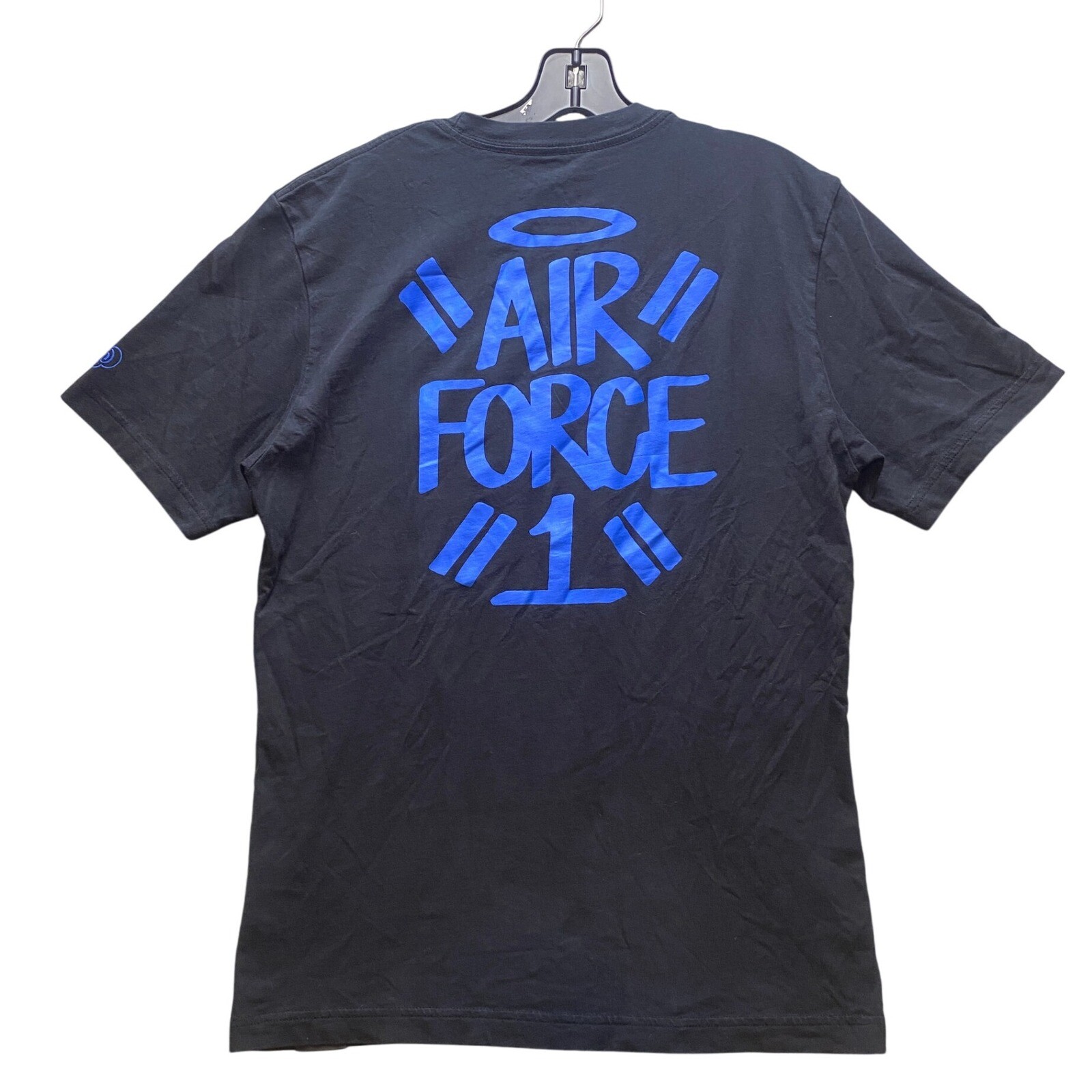Nike Shirt Mens Medium Big Spellout Haze Streetwear HipHop Air Force 1 Black
