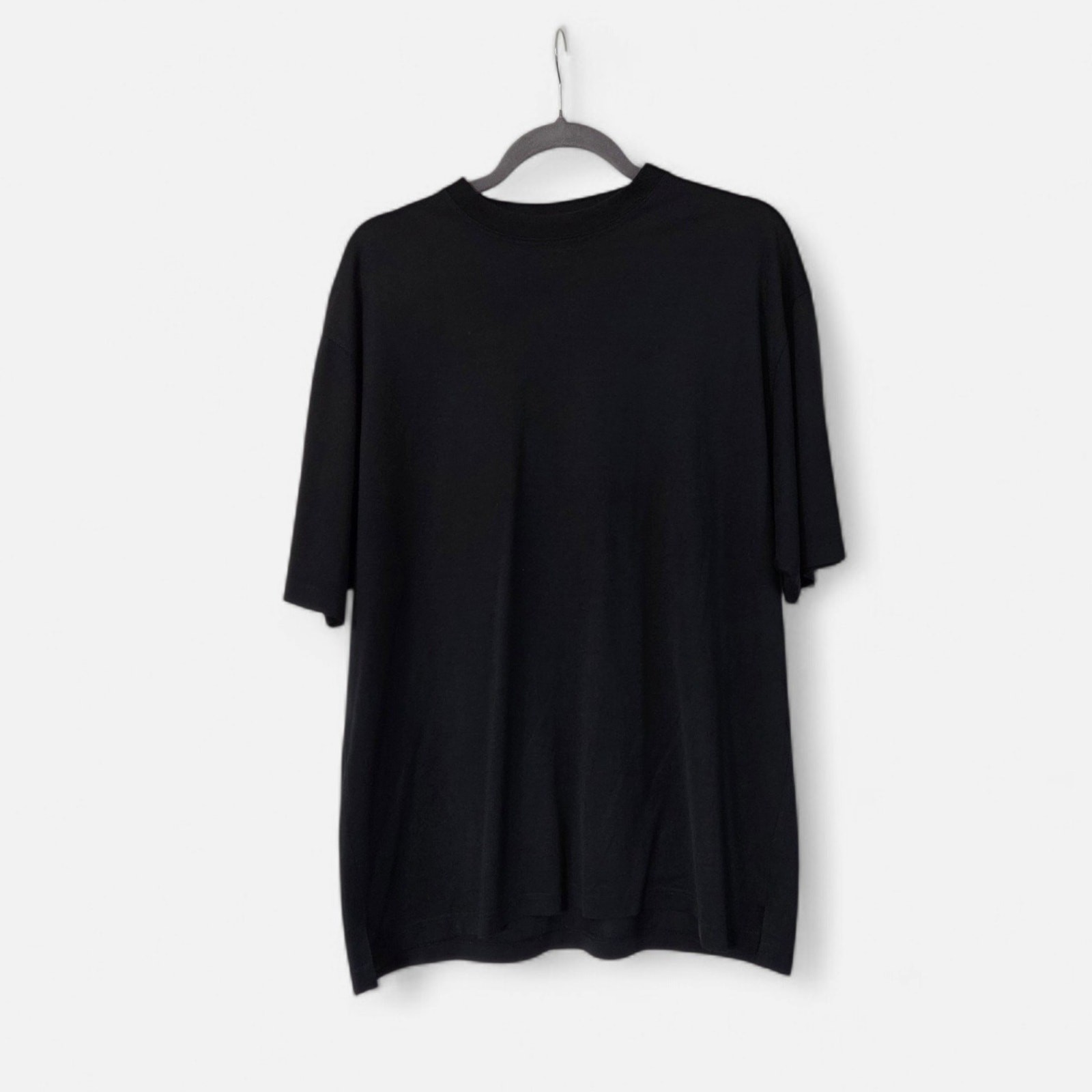Paul Fredrick Black Short Sleeve Silk Cotton Blend Quality T-Shirt, Men's Medium gallery
