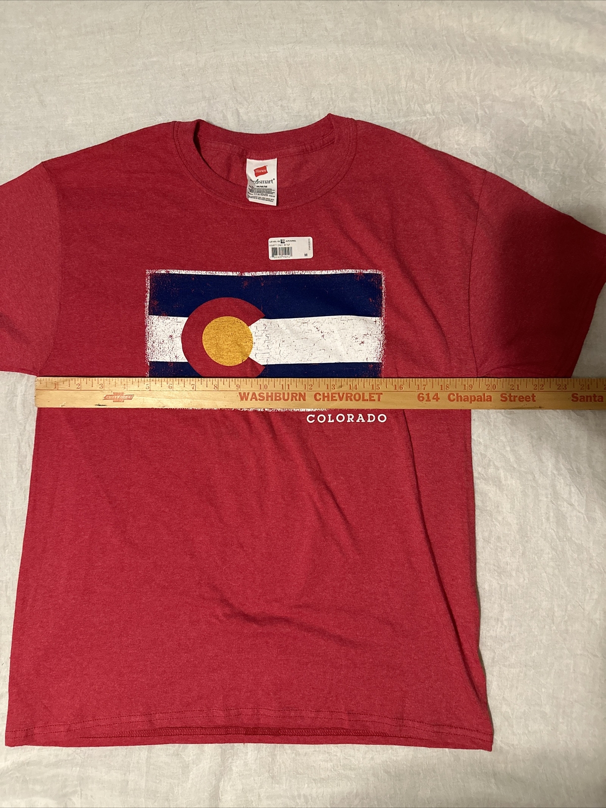 NEW Hanes Ecosmart Colorado Men's T-Shirt Size Medium M Red Short Sleeve gallery