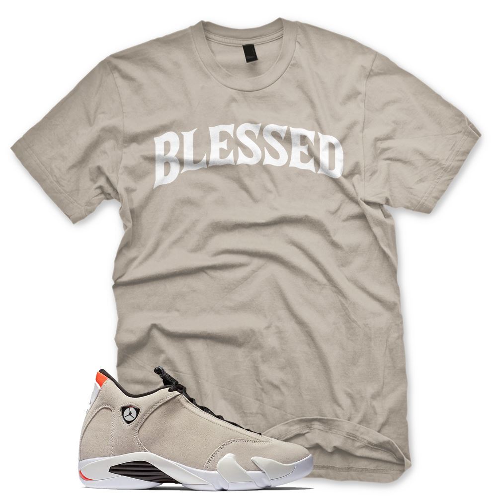 New BW BLESSED T Shirt for J1 Retro 14 XIV Desert Sand Infrared gallery