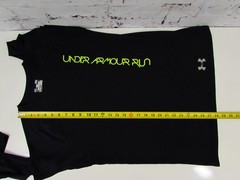 Under Armour Shirt Men’s Large Black Heat Gear Fitted Logo Spell Out L/S T-Shirt