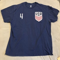 USA SOCCER – Tyler Adams – USMNT – #4 Player Jersey T-Shirt – Men’s Large