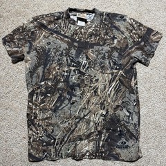 Vintage Russell Outdoors Mossy Duck Blind Camo Pocket T Shirt Men’s Medium