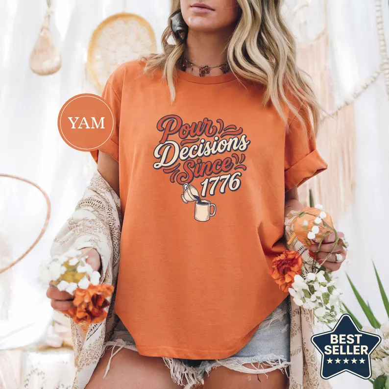 Pour Decisions Since Comfort Tee Funny 4th of July Party gallery
