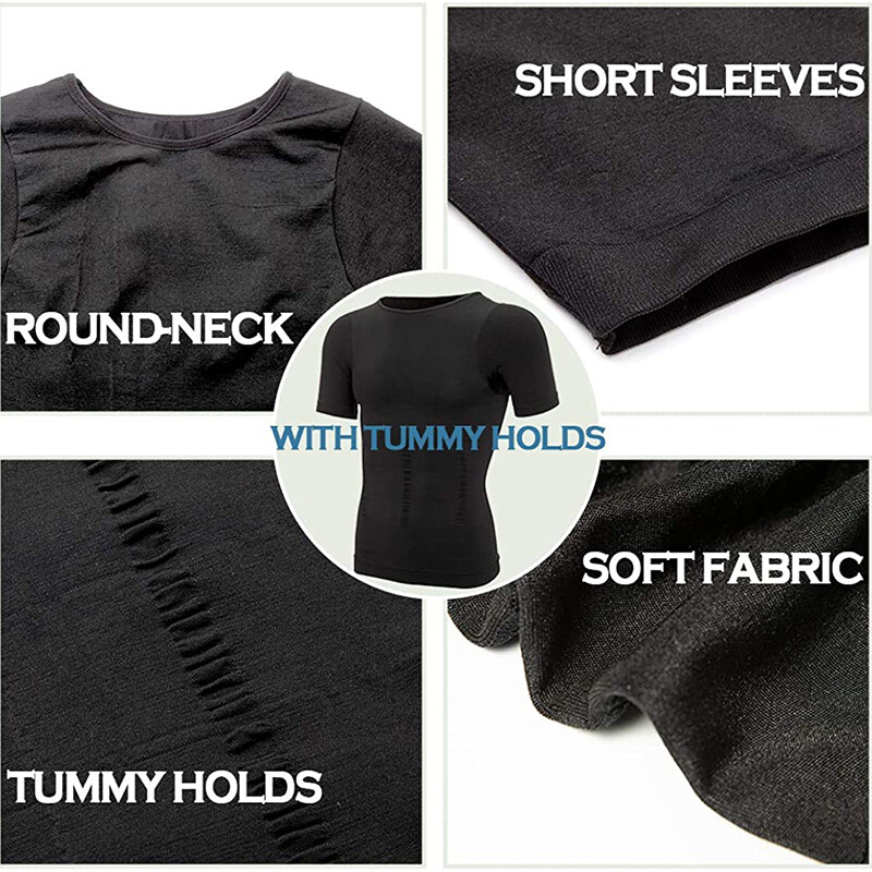 Men's Body Shaper Toning Shirt Ultra Durable Vest Compression Slimming Underwear gallery