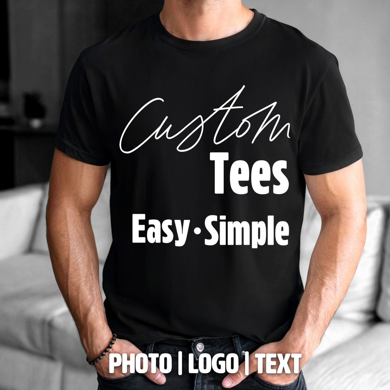 Custom Personalized T Shirt Print Your Logo Photo Text Custom Made Shirt Tee gallery