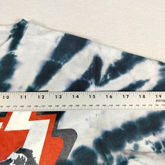 Liquid Blue Shirt Mens Small White Multicolored Tie Dye Kiss Destroyer Rock 70s