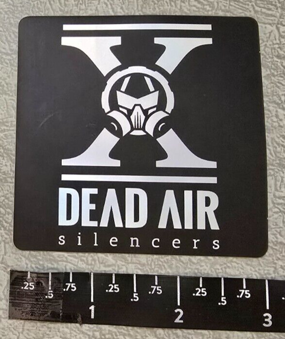 Dead Air Silencers Black/Chrome Suppressors  Vinyl Decal Sticker Shot Show
