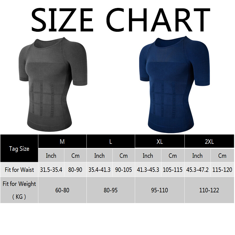 Men's Slimming T-shirt Weight Loss Body Shaper Tank Tops Chest Compression Shirt gallery