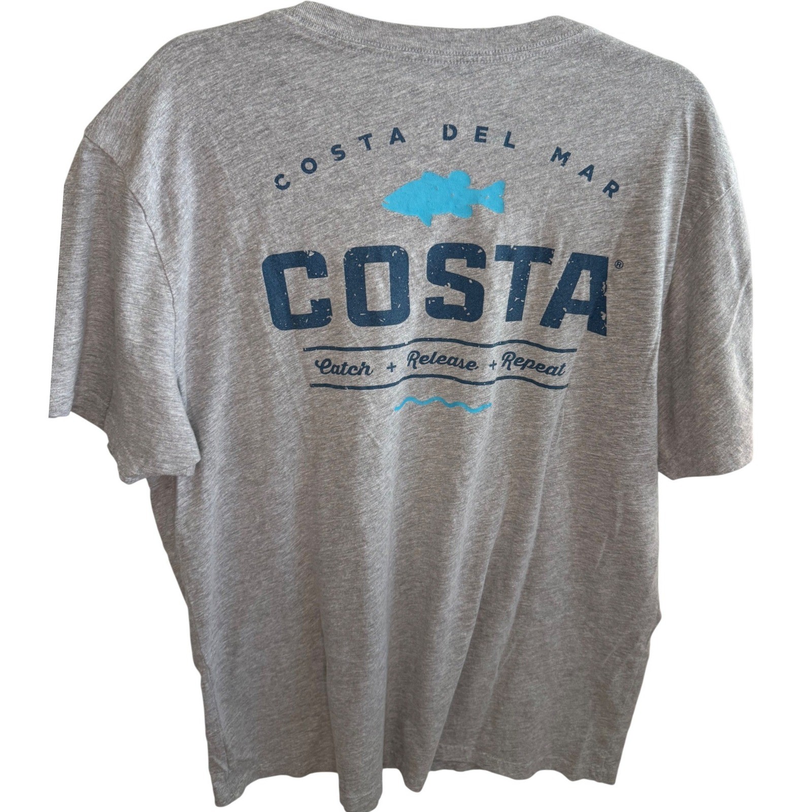 Costa Del Mar Men's XL Graphic T-Shirt 2 Pack Bundle Gray Navy Fishing Surf gallery