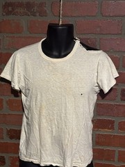 60s 70s Distressed T Shirt Thrashed Paperthin Shoulder Tear Safety Pin