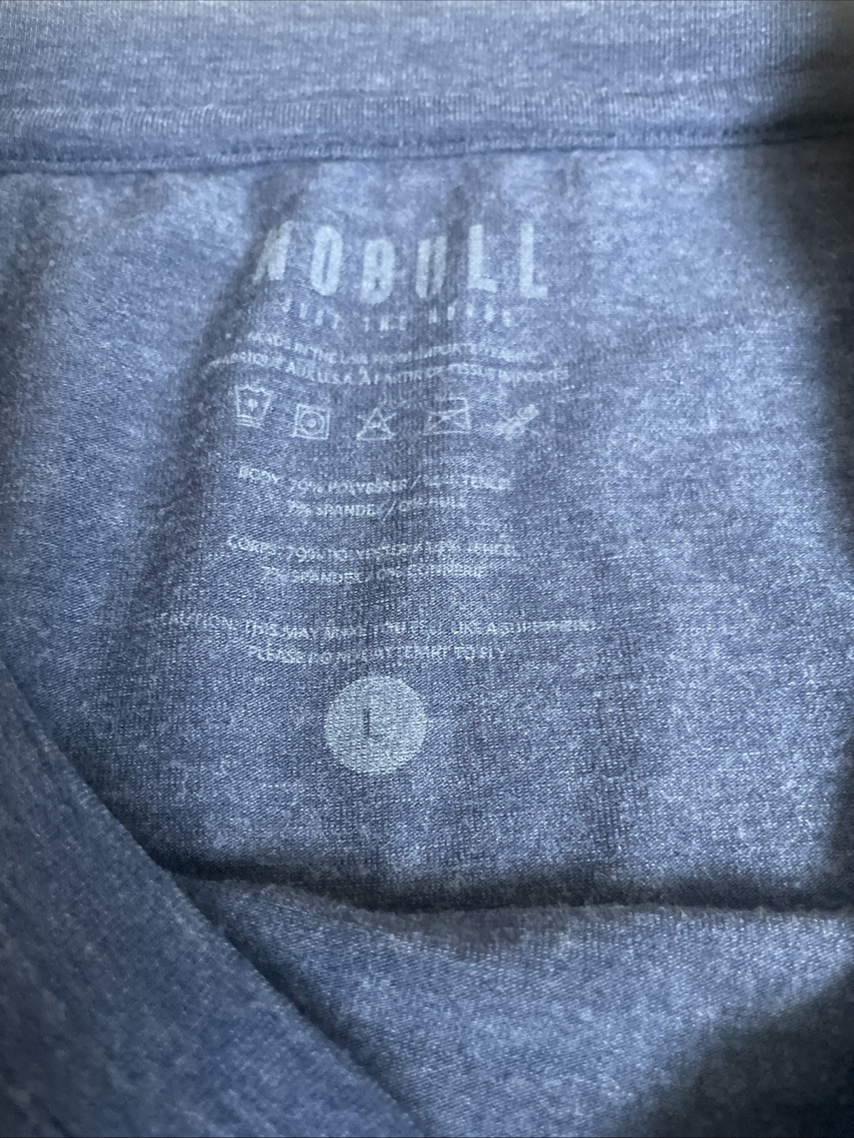 No Bull Shirt Mens Large Logo Crewneck Tee Athletic Stretch Blue gallery