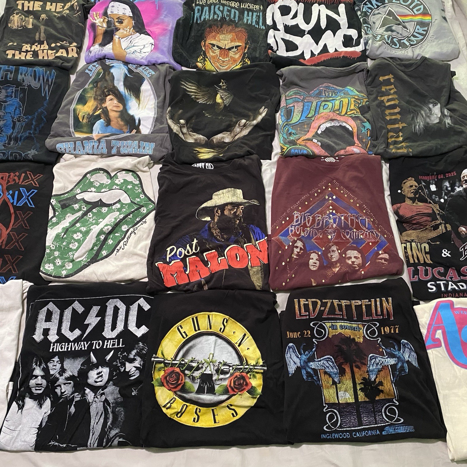 Rock Band Concert T-Shirt Lot of 20 Modern Pop Tour Music Tees Bundle Reseller
