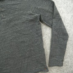 Scotch & Soda Sweatshirt Mens Large Gray Henley Button Logo Long Sleeve