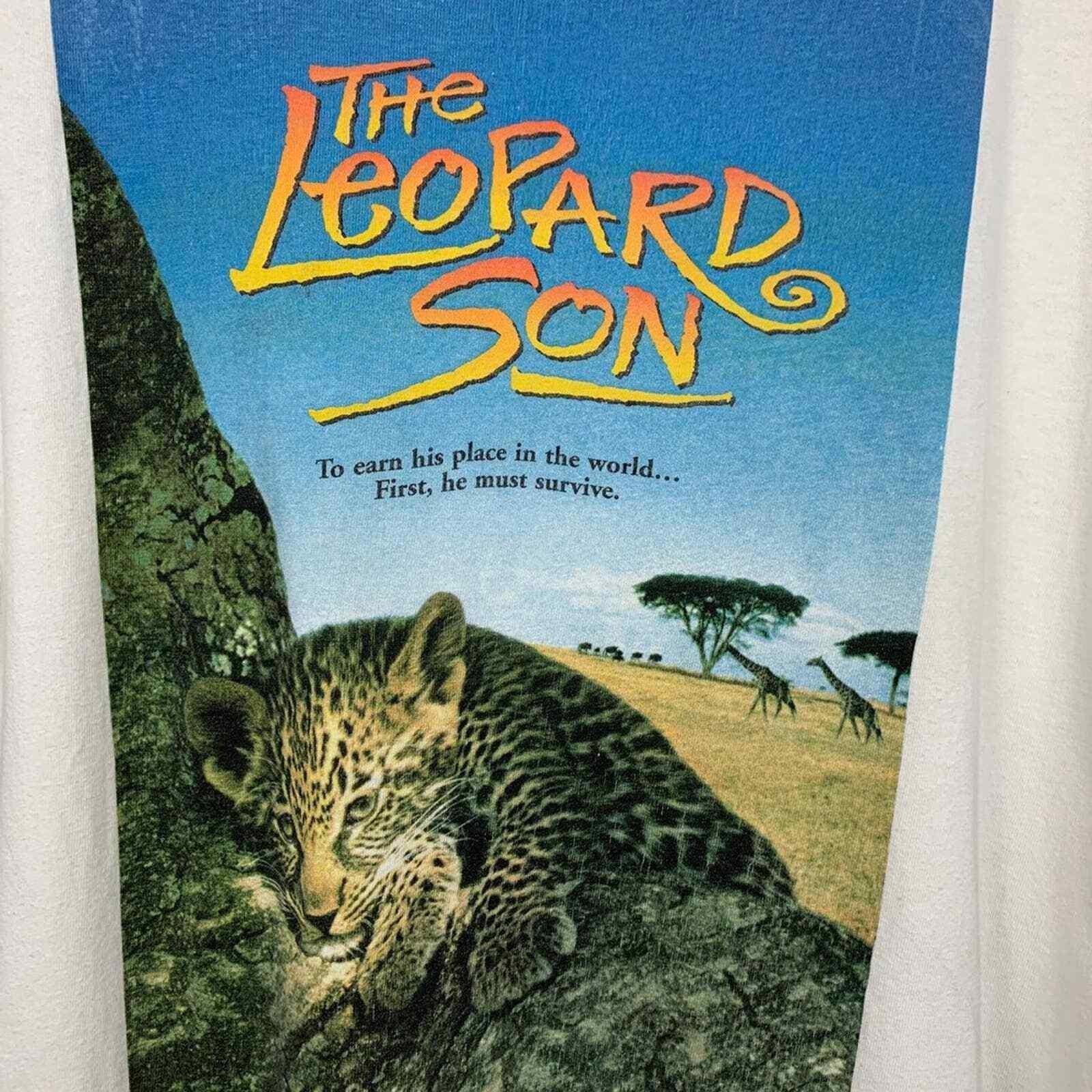 Vintage 90s Discovery Channel The Leopard Son T Shirt Large gallery