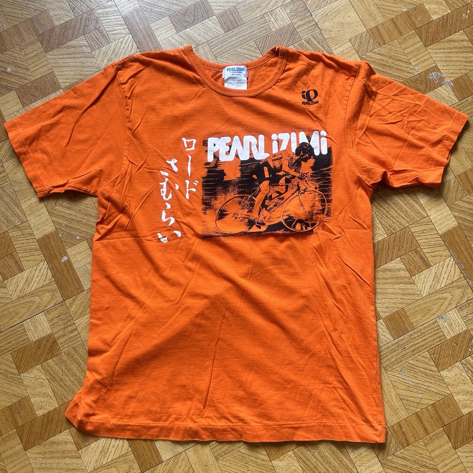 Vintage Pearl Izumi T-Shirt XL Single Stitch Orange w Back Pocket Made In Japan gallery