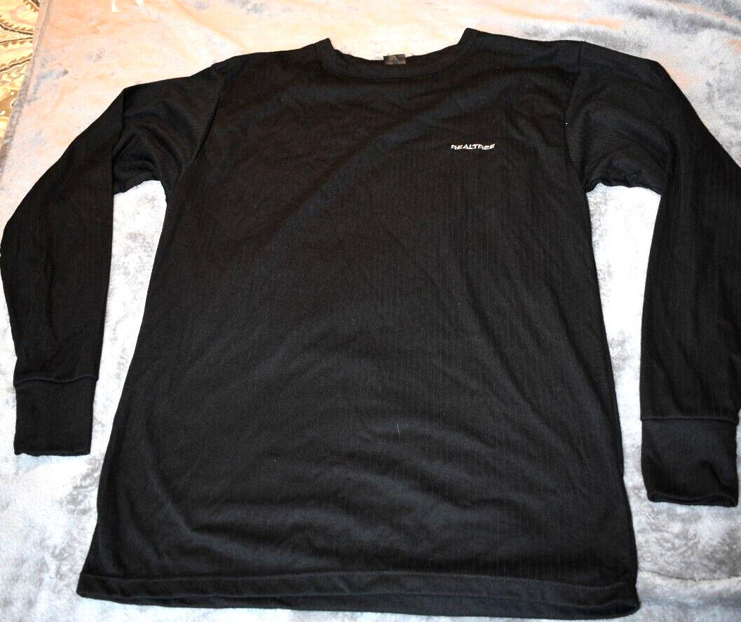 REALTREE L/S T-Shirt Charcoal Color By Leg Apparel.Cuff Sleeves.XXL.100%Polyeste gallery