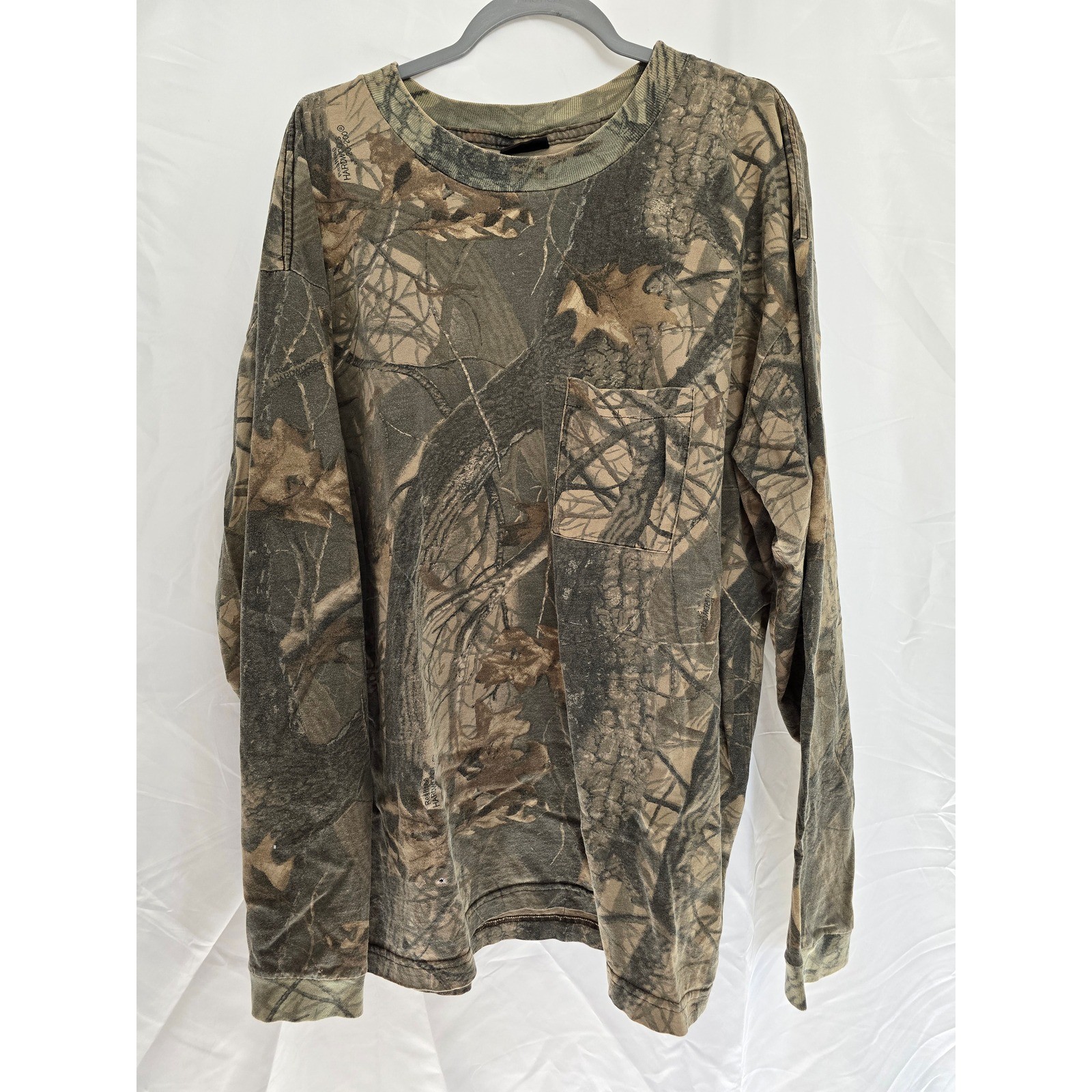 Liberty Mens Camouflage Long Sleeve Pocket T Shirt RealTree Hardwoods XXL gallery
