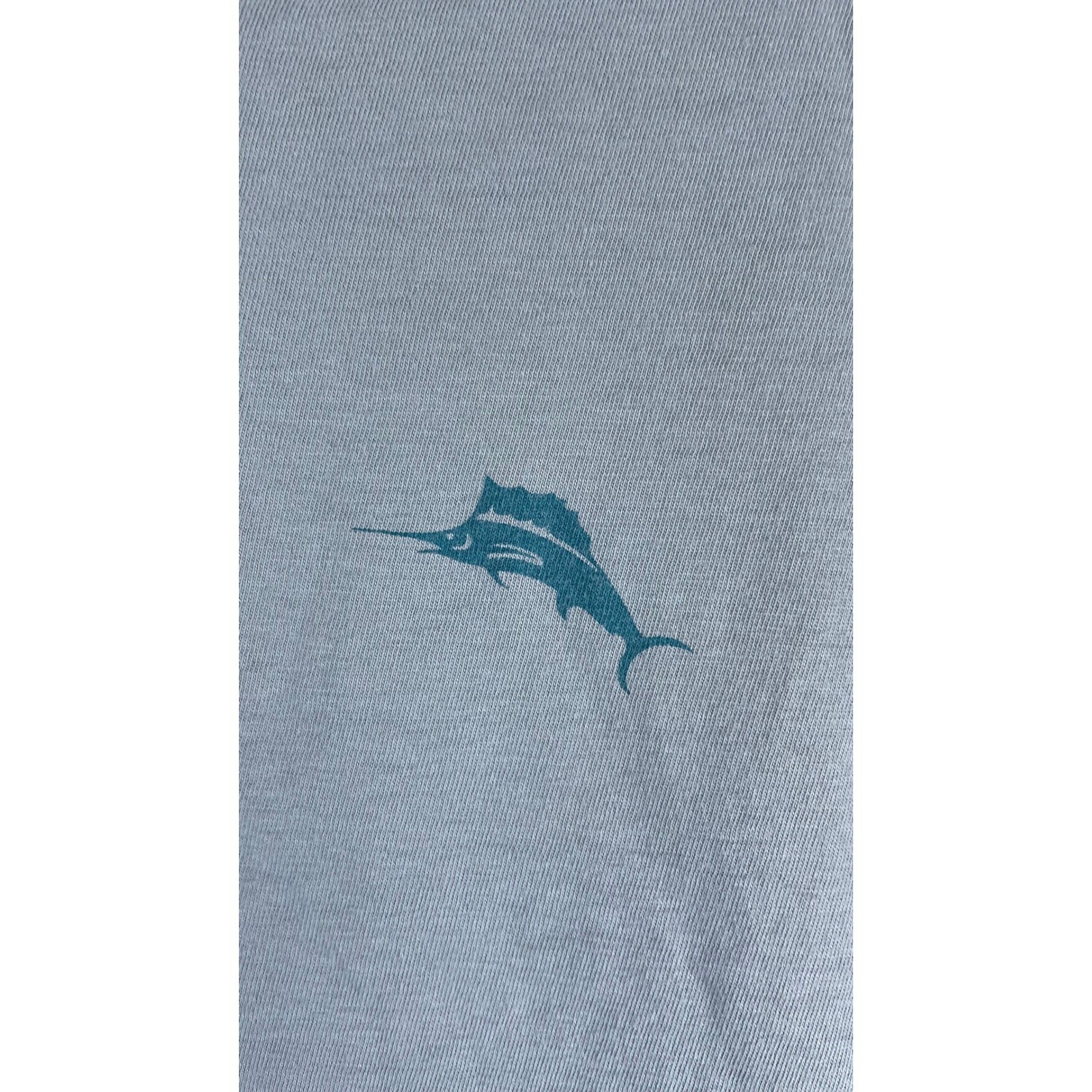 Tommy Bahama T-Shirt Mens XL Gray Excellent Graphic Back Marlin Cotton Tee gallery