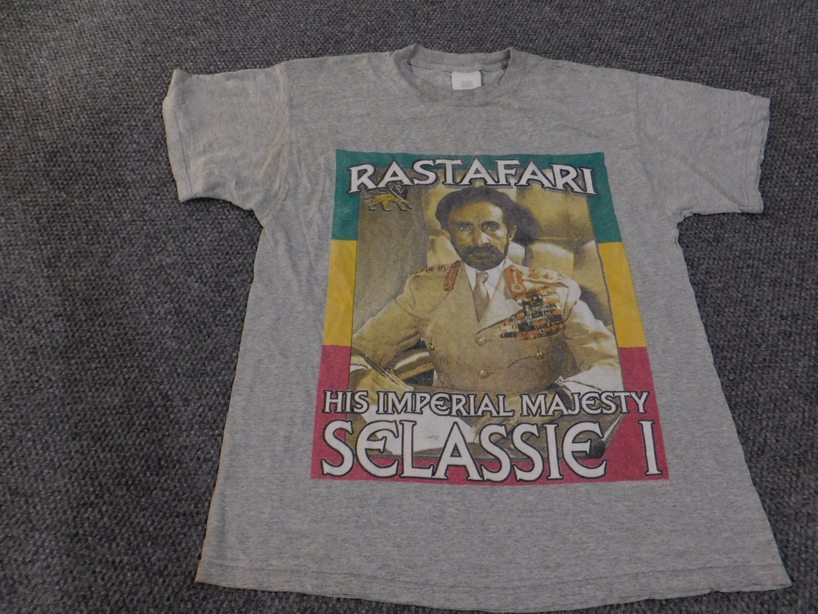 Vintage Rastafari Selassie I Shirt Mens XL Gray His Imperial Majesty Reggae 2003 gallery