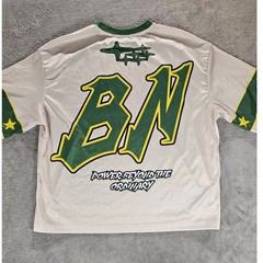 Manfinity Greatness Eagle Jersey Shirt Mens Medium White Green Streetwear Tee