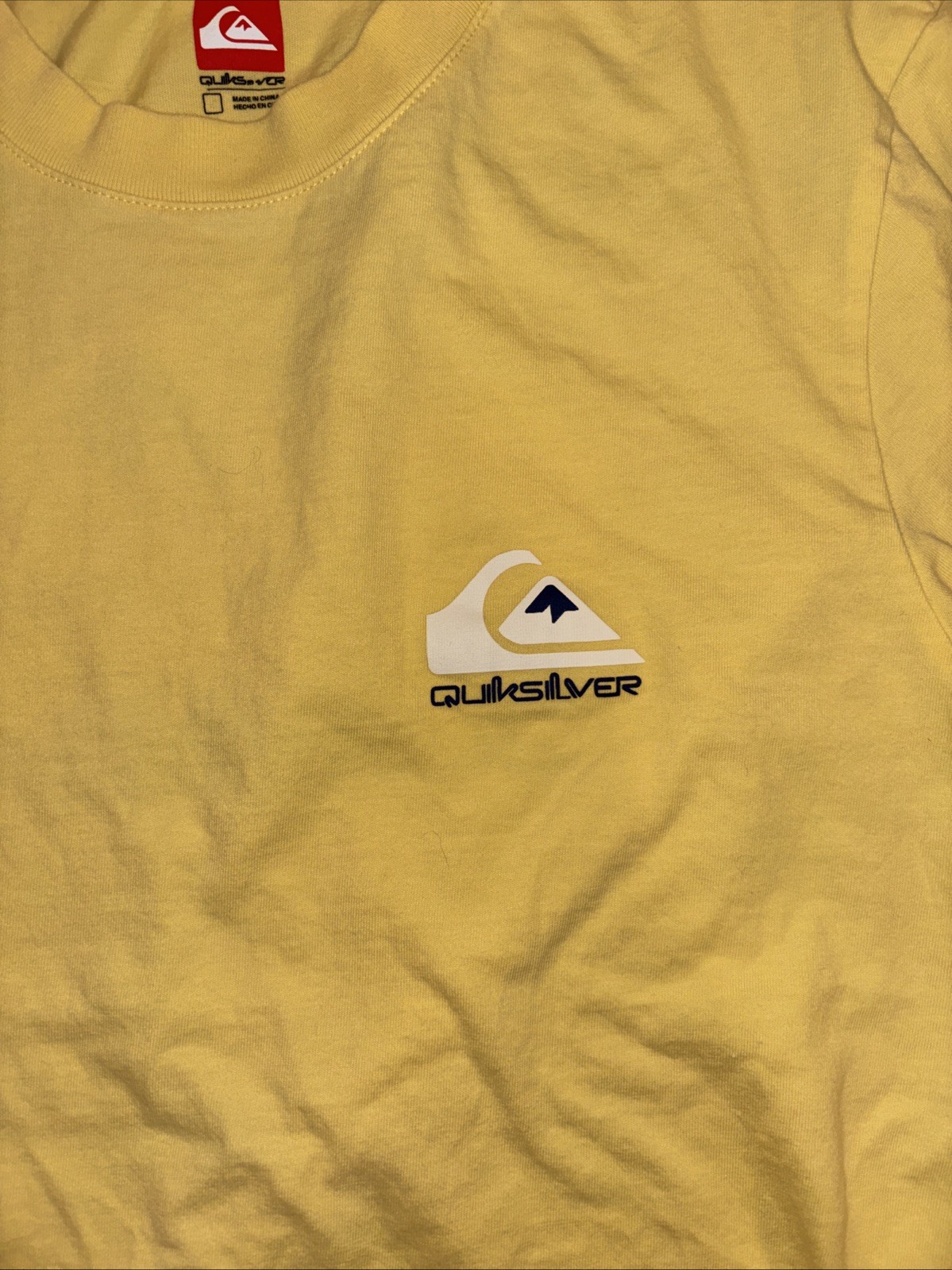 Quicksilver Men’s T Shirt Short sleeve, Pale Yellow Sz Med Summer Vibes!*EUC!! gallery