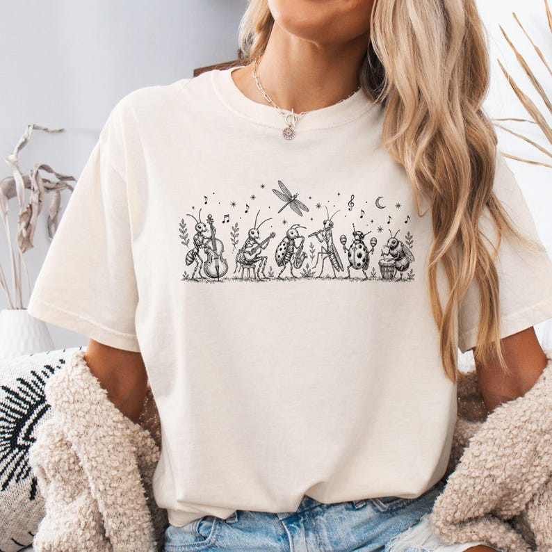 NK Divide Indie Folk T-Shirt, Vintage Insect Music Graphic Tee gallery