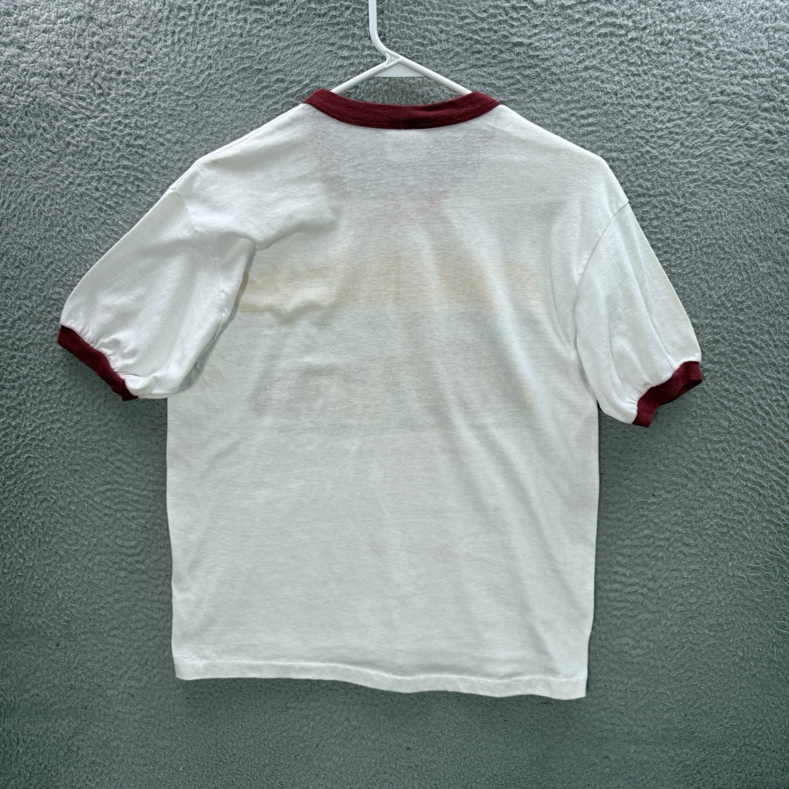 Vintage Stedman Shirt Adult Large White Ringer Stock Car Racing Grunge 80s Mens gallery