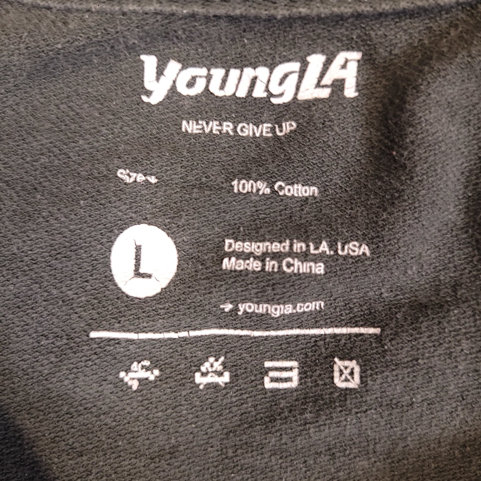 YoungLA T Shirt Mens Large Gray Graphic Logo Cotton Crew Neck Short Sleeve Tee gallery