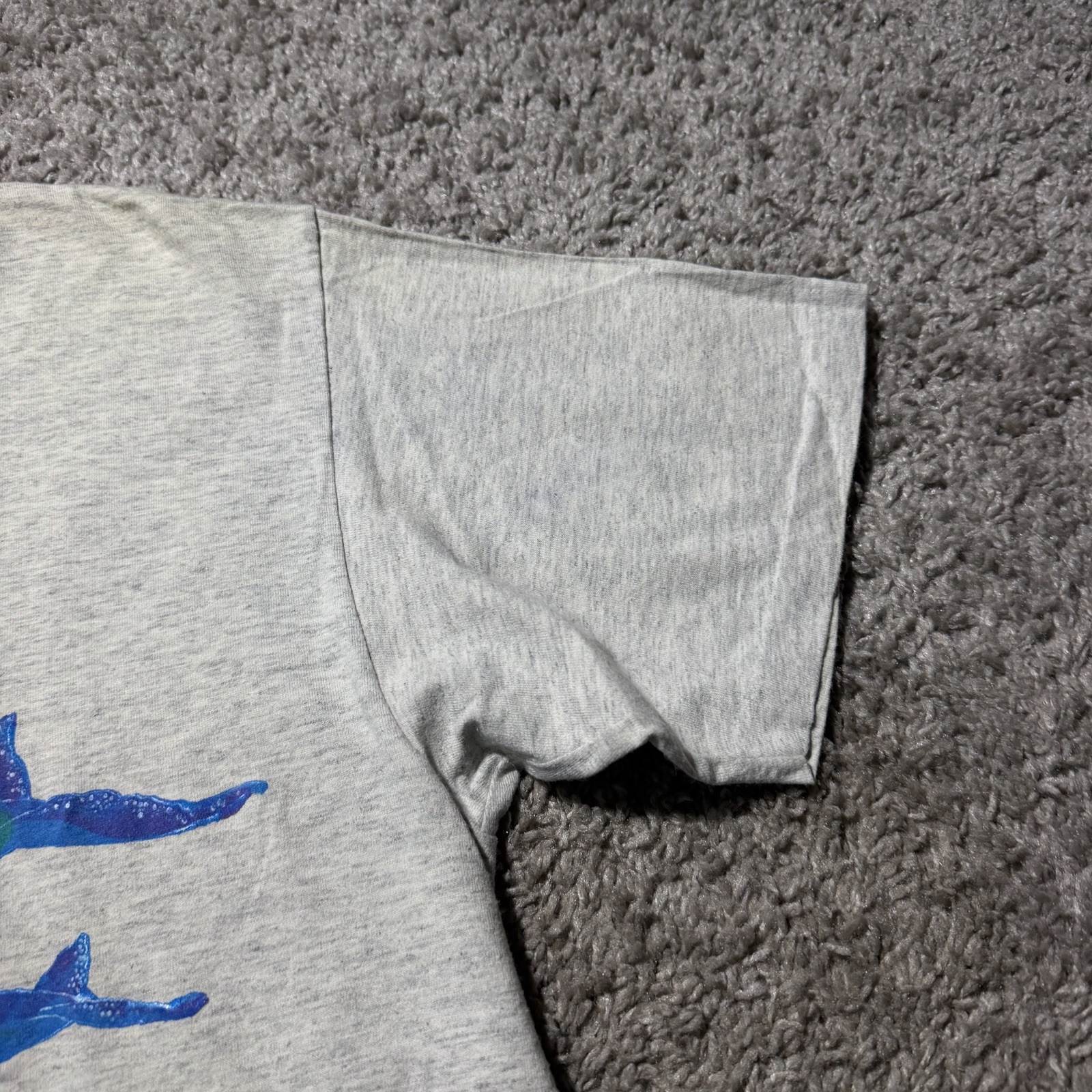 Vtg 90s Humpback Whale Harborside XL Single Stitch T-Shirt Nature Grey gallery