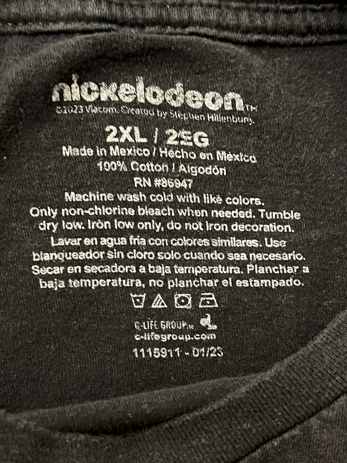 Nickelodeon SpongeBob Square Pants Rockin’ To The Max Black T-Shirt Size 2XL gallery