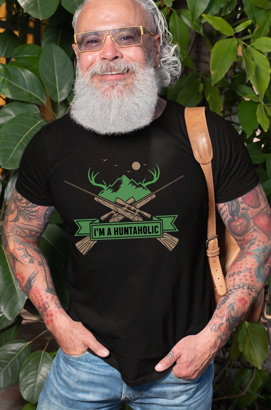 Men's Funny huntaholic Tshirt Hunting funny shirts Hunting birthday tee gallery