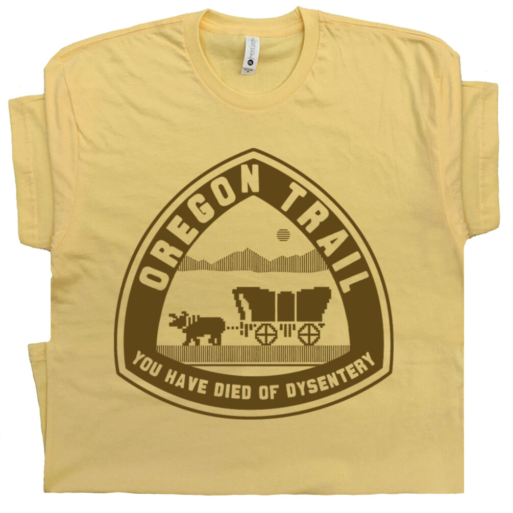 Oregon Trail T Shirt You Have Died of Dysentery Tee Retro Computer Vintage Gamer gallery