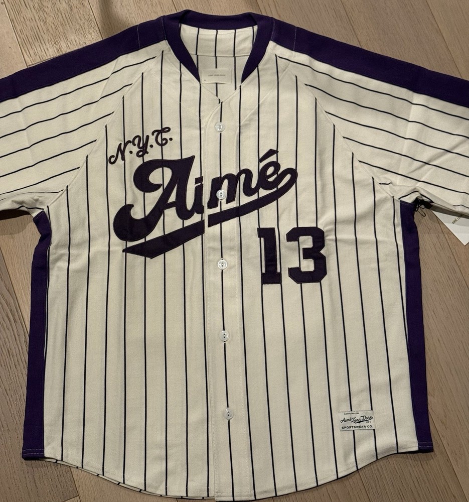 ALD Aime Leon Dore Baseball Jersey Coconut Milk Large