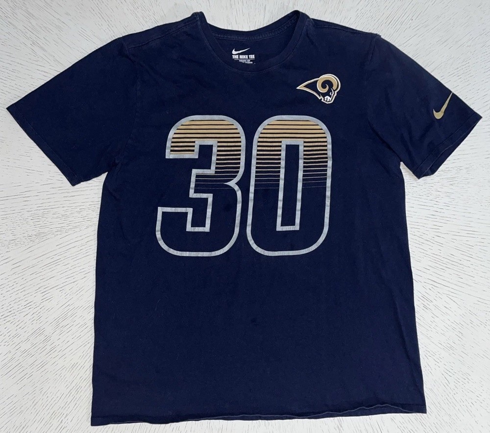 Todd Gurley 30 Nike Tee Men’s Large Blue Short Sleeve Football Casual Stylish