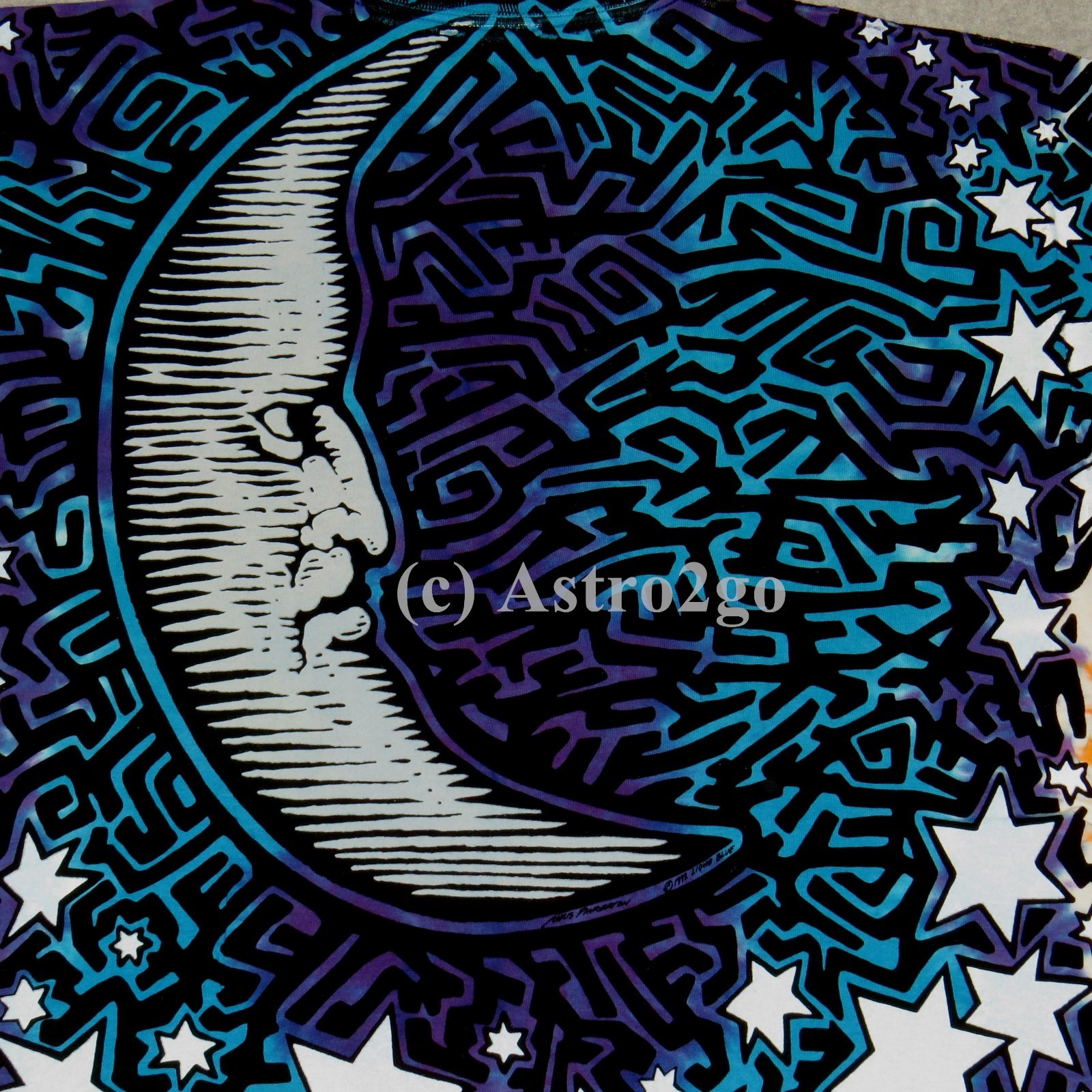 SUN MOON--Liquid Blue 2 sided Day Night Space Astronomy Science T shirt S-7XL gallery