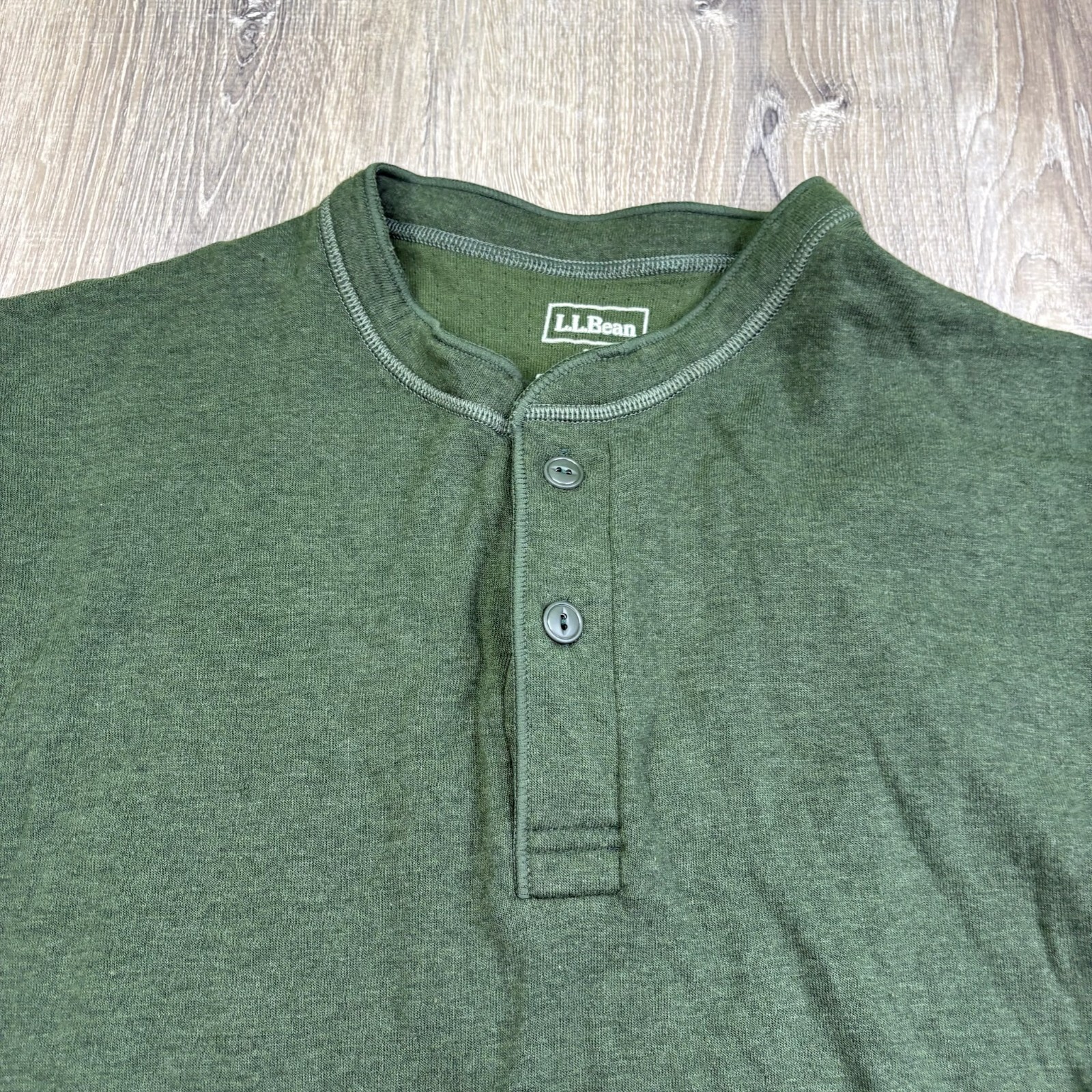 L.L. Bean Green Long Sleeve Regular Fit Casual Wear Henley T-Shirt Size X-Large gallery