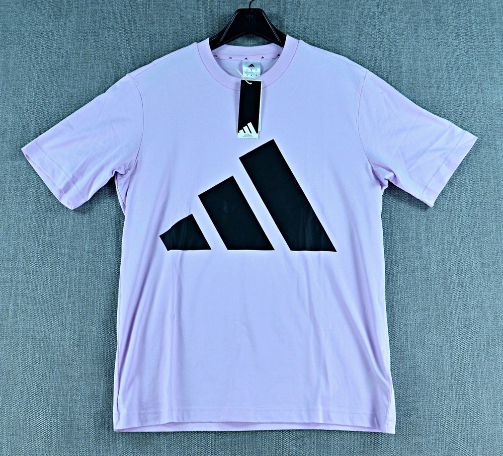Adidas Shirt Men’s M Purple Essentials Big Logo Short Sleeve Tee NWT